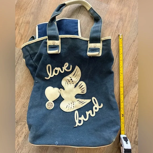 Tory Burch Love Tote Shoulder Bag Tory Burch | Bags | Tory Burch Sport Canvas Love Navy White  main image 2